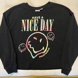 SmileyWorld Black Graphic Sweatshirt